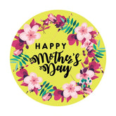 Gelb Blumen Glücklich Mütter Tag Foto Runden Hintergründe